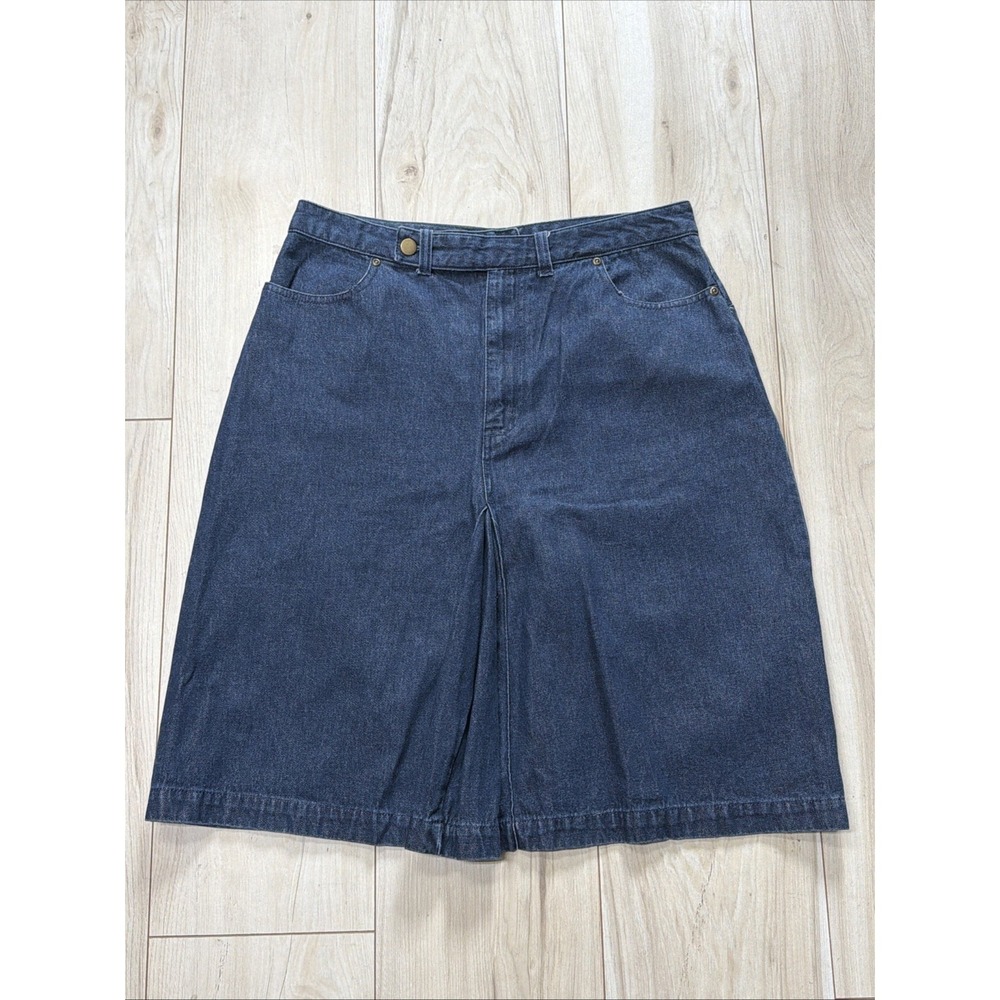 Basic Editions Womens Size 14 Denim Skirt Knee Length‎ Blue Jean Classic Casual
